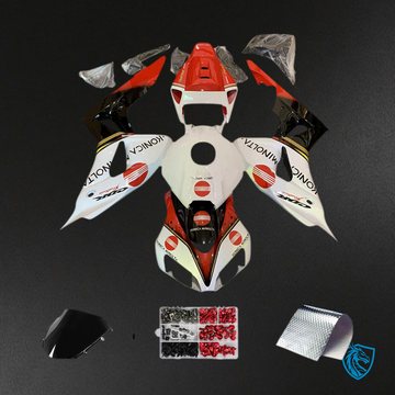 Honda CBR1000RR (2006-2007) White, Red & Black - Custom ABS Fairing Kit