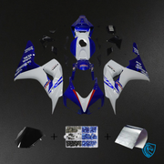 White & Blue