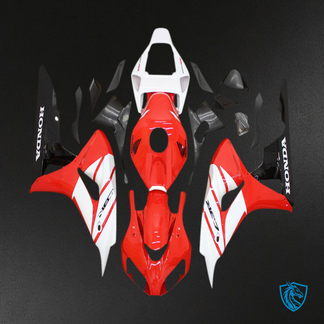 Honda CBR1000RR (2006-2007) Red, White & Black - MERGEment Motorcycle Fairings Kit