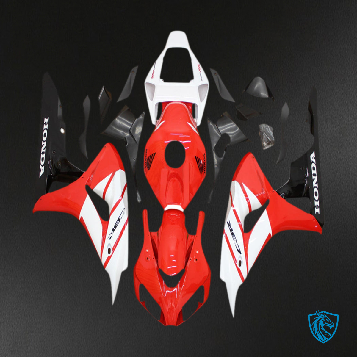Honda CBR1000RR (2006-2007) Red, White & Black - MERGEment Motorcycle Fairings Kit