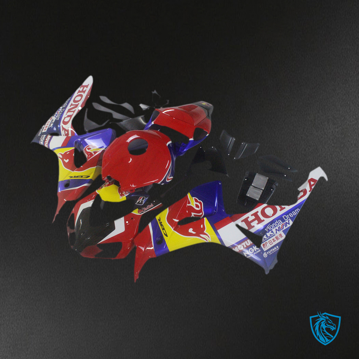 Honda CBR1000RR (2006-2007) Red, Blue & Yellow - Custom ABS Fairing Kit