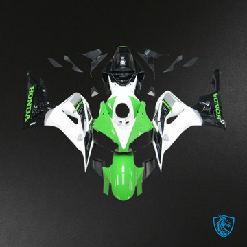 Honda CBR1000RR (2006-2007) White, Green & Black Generic Fairings Kit - Aftermarket ABS Bodywork