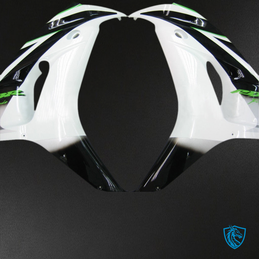 Honda CBR1000RR (2006-2007) White, Green & Black Generic Fairings Kit - Aftermarket ABS Bodywork