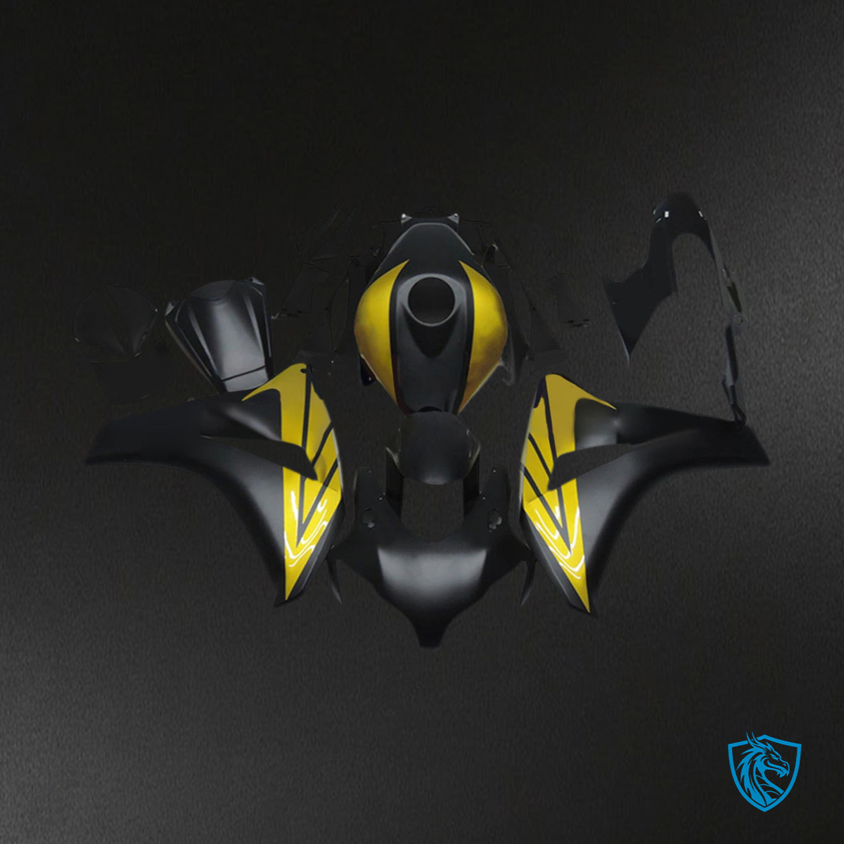 Honda CBR1000RR (2008-2011) Black & Gold Fairing Kit | ABS Bodywork