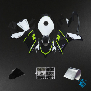 Honda CBR1000RR (2008-2011) White, Black & Green Fairing Kit - Aftermarket ABS Bodywork