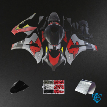 Honda CBR1000RR (2008-2011) Gray, Red & Black - Custom ABS Fairing Kit