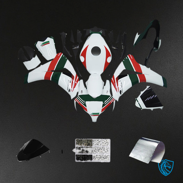 Honda CBR1000RR (2008-2011) White, Red & Green - MERGEment Motorcycle Fairings Kit
