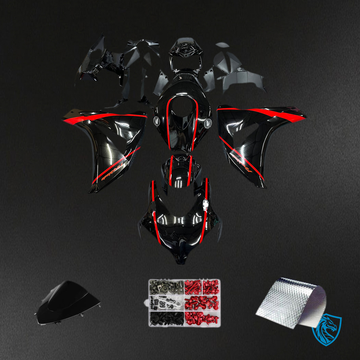 Honda CBR1000RR (2008-2011) Gloss Black & Red Fairing Kit | ABS Bodywork