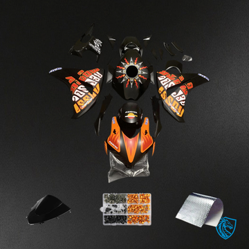Honda CBR1000RR (2008-2011) Black & Orange Fairing Kit | ABS Bodywork