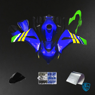 Honda CBR1000RR (2008-2011) Blue, Yellow & Green  - MERGEment Motorcycle Fairings Kit