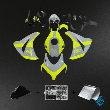 Honda CBR1000RR (2008-2011) Gray & Neon Yellow Fairing Kit - Aftermarket ABS Bodywork