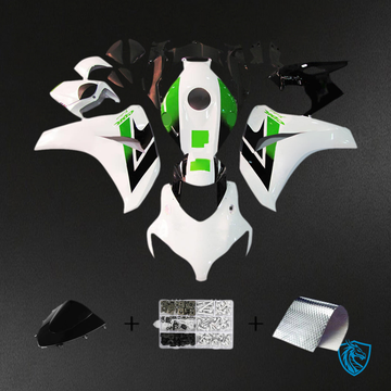 Honda CBR1000RR (2008-2011) White & Green Fairing Kit | ABS Bodywork