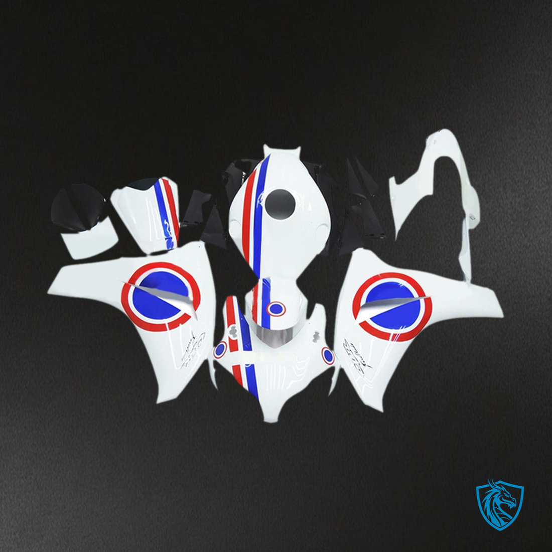 Honda CBR1000RR (2008-2011) White & Blue - MERGEment Motorcycle Fairings Kit