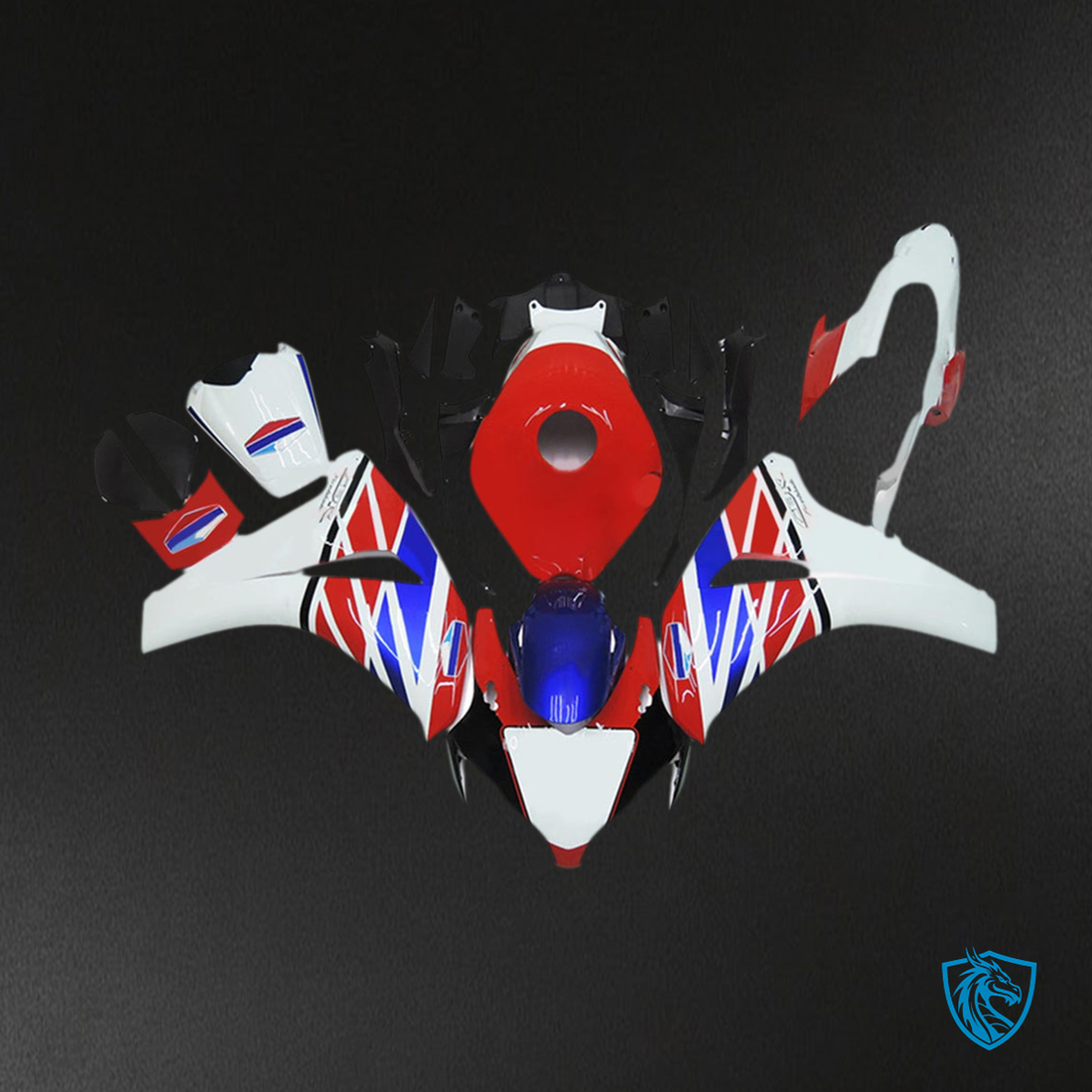 Honda CBR1000RR (2008-2011) Red, White & Blue - Custom ABS Fairing Kit