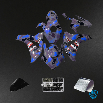 Honda CBR1000RR (2008-2011) Gloss Blue & Black Camo - MERGEment Motorcycle Fairings Kit