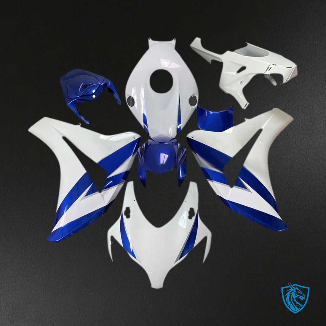 Honda CBR1000RR (2008-2011) White & Blue - MERGEment Motorcycle Fairings Kit