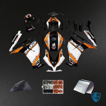 Honda CBR1000RR (2012-2016) Black, Orange & White Fairing Kit - Aftermarket ABS Bodywork