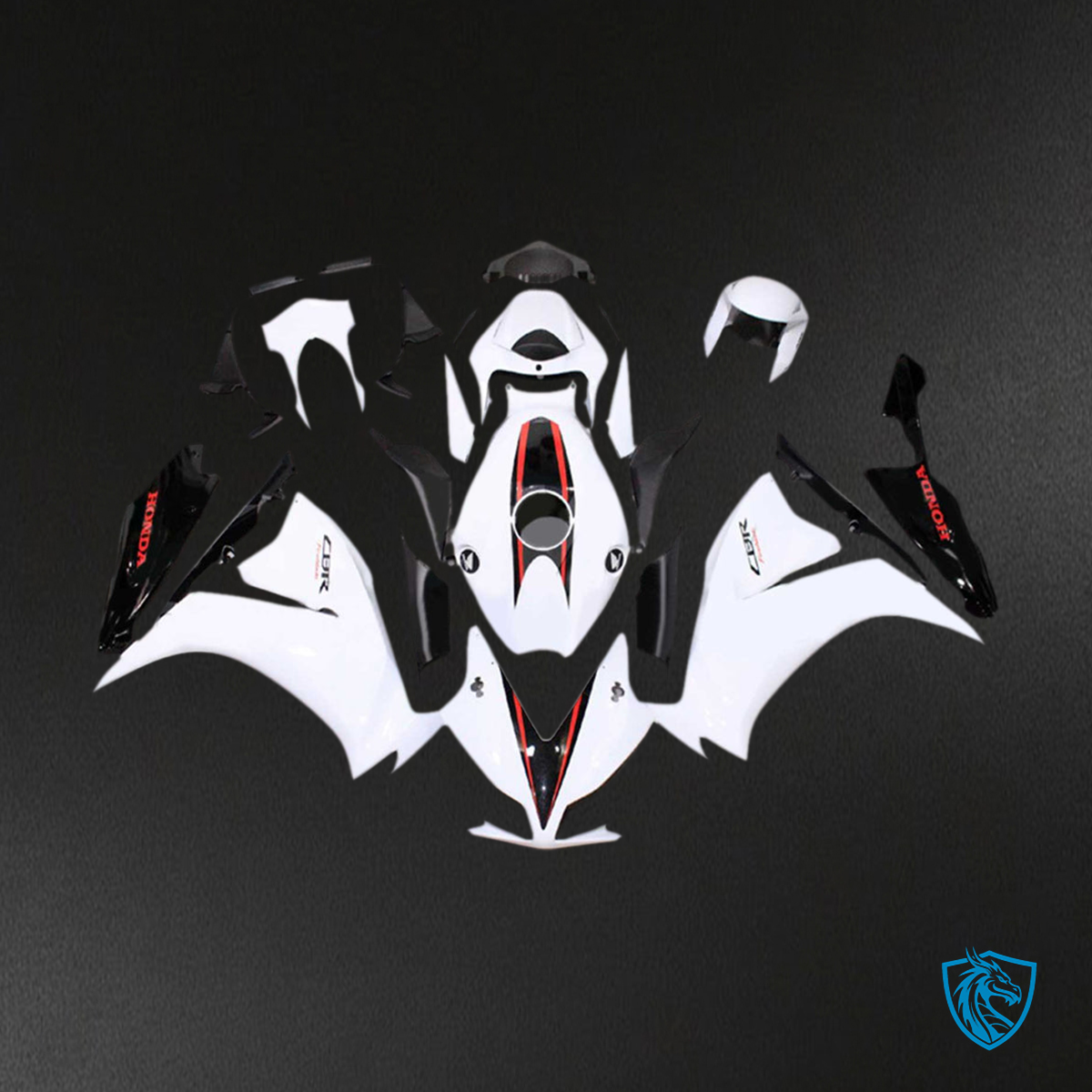 Honda CBR1000RR (2012-2016) White & Black - Custom ABS Fairing Kit