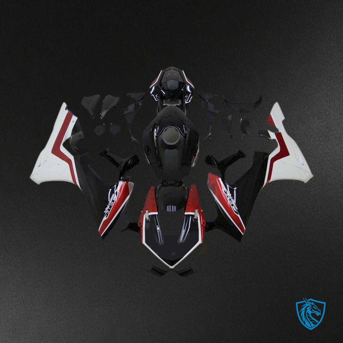 Honda CBR1000RR (2017-2023) Black, White & Red Fairing Kit | ABS Bodywork