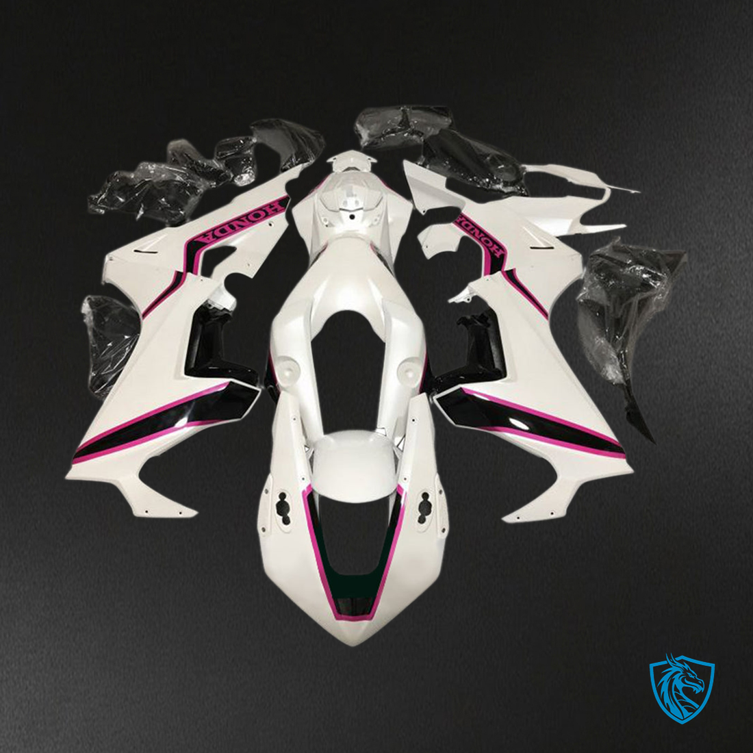 Honda CBR1000RR (2017-2023) White, Black & Red - MERGEment Motorcycle Fairings Kit