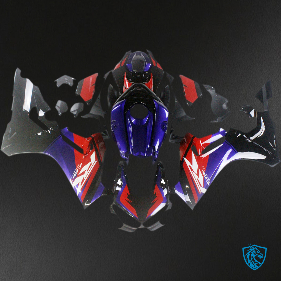 Honda CBR1000RR (2017-2023) Blue, Red & Black - MERGEment Motorcycle Fairings Kit