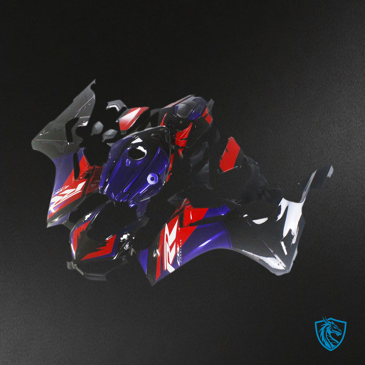 Honda CBR1000RR (2017-2023) Blue, Red & Black - MERGEment Motorcycle Fairings Kit