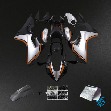 Honda CBR1000RR (2017-2023) Black, White & Orange Fairing Kit - Aftermarket ABS Bodywork
