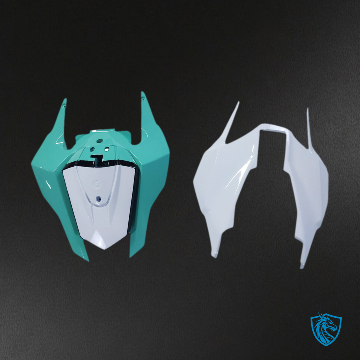 Honda CBR1000RR (2017-2023) Gloss Cyan, White & Black - Custom ABS Fairing Kit