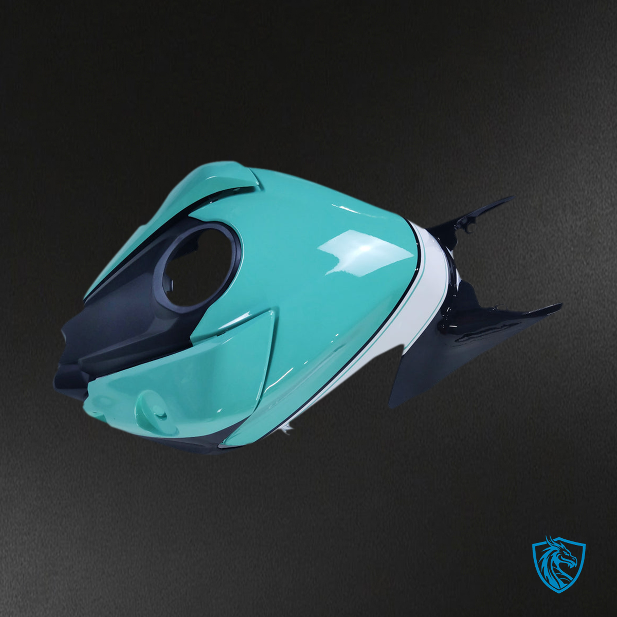 Honda CBR1000RR (2017-2023) Gloss Cyan, White & Black - Custom ABS Fairing Kit