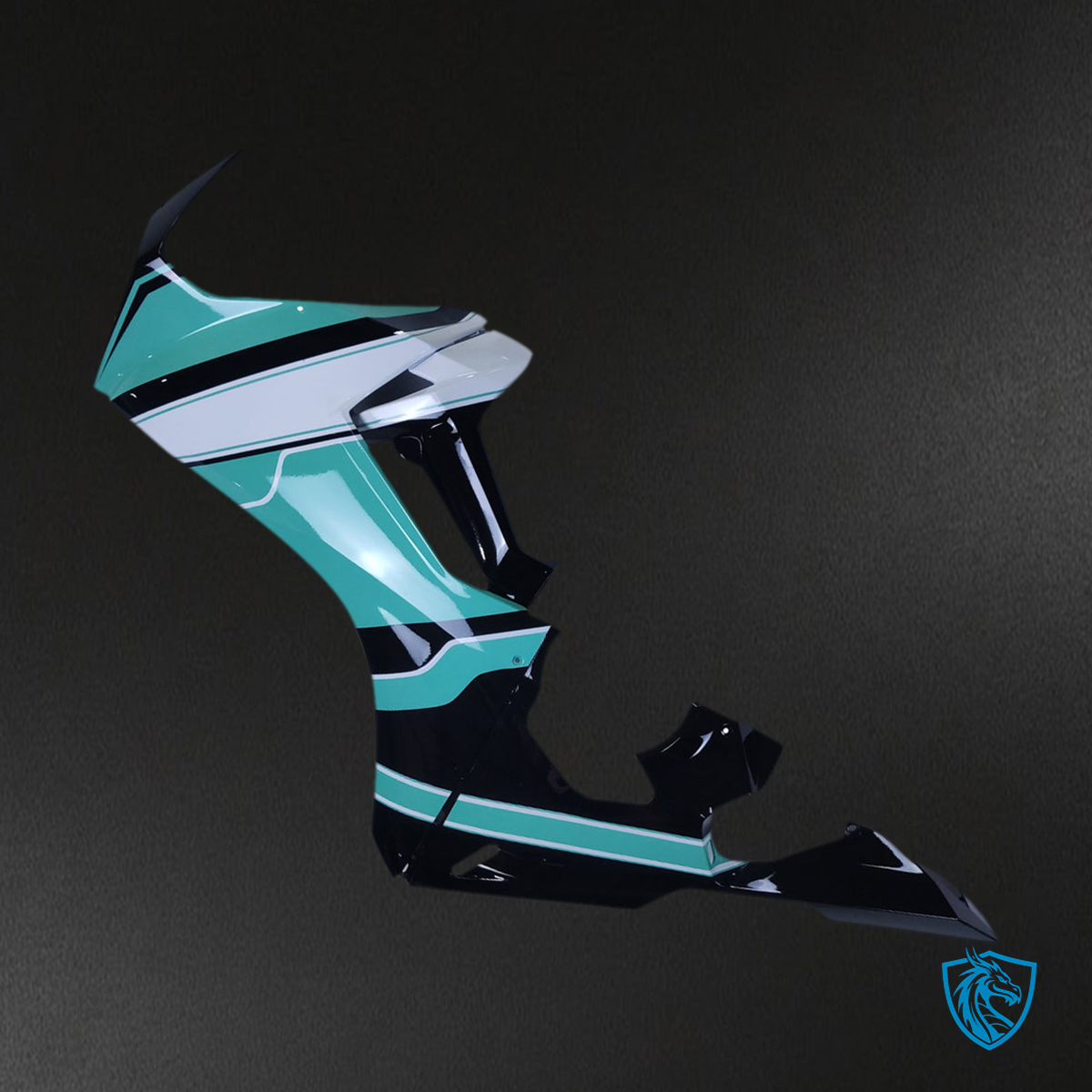 Honda CBR1000RR (2017-2023) Gloss Cyan, White & Black - Custom ABS Fairing Kit