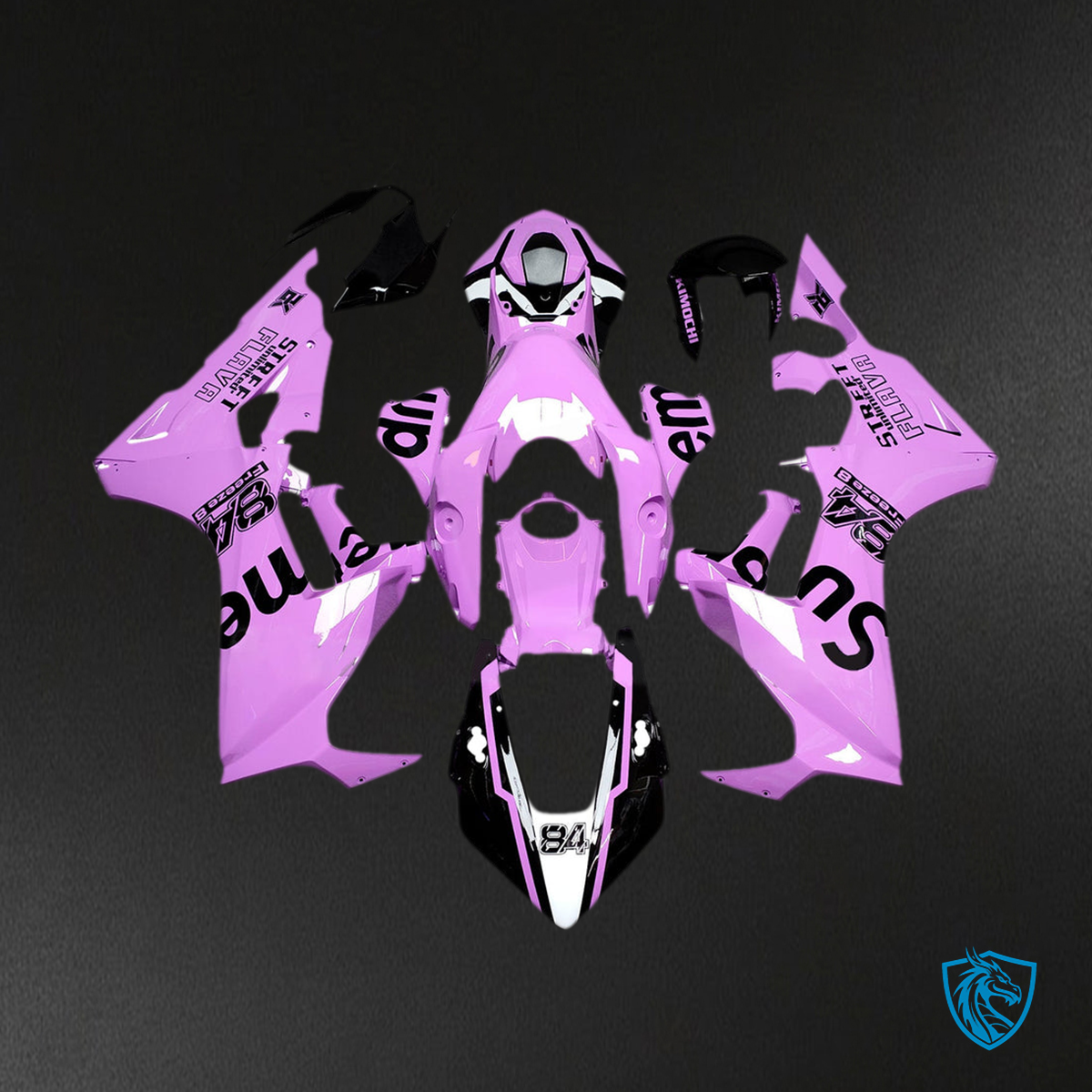 Honda CBR1000RR (2017-2023) Pink & Black - Custom ABS Fairing Kit
