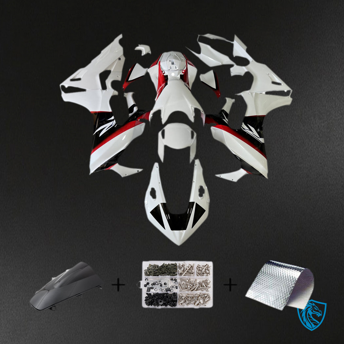 Honda CBR1000RR (2017-2023) White & Black - MERGEment Motorcycle Fairings Kit