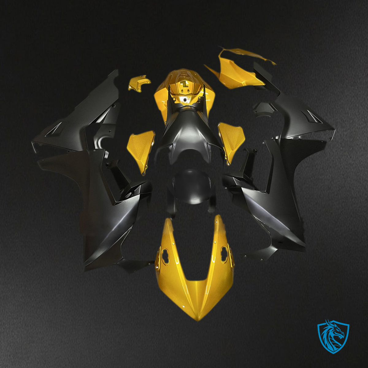 Honda CBR1000RR (2017-2023) Black & Gold - Custom ABS Fairing Kit