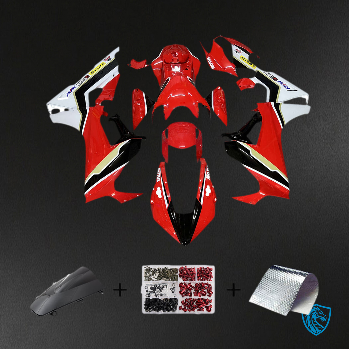 Honda CBR1000RR (2017-2023) Red, White & Black Fairing Kit | ABS Bodywork