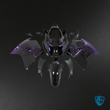 Honda CBR1100XX (1996-2007) Dark Purple Flame - Fairing Kit | ABS Bodywork