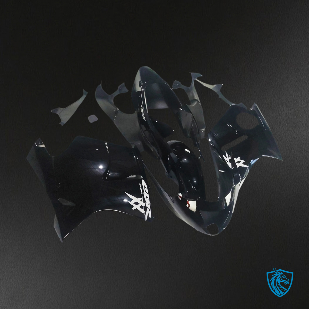 Honda CBR1100XX (1996-2007) Super Black Bird Black - Fairing Kit