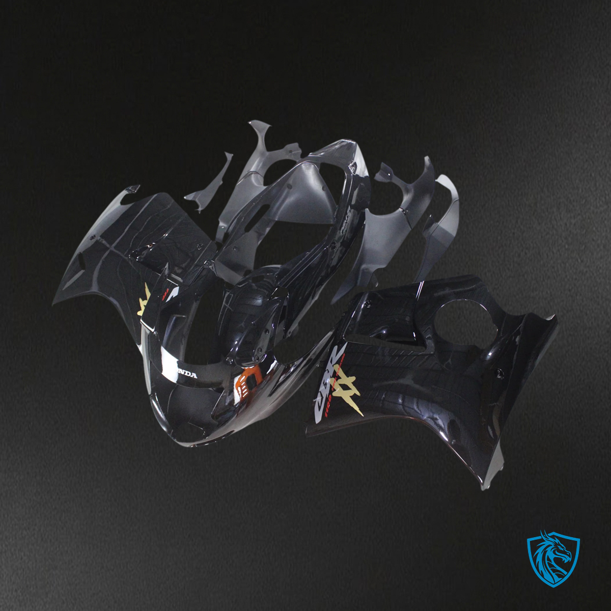 Honda CBR1100XX (1996-2007) Super Black Bird Black - Fairing Kit