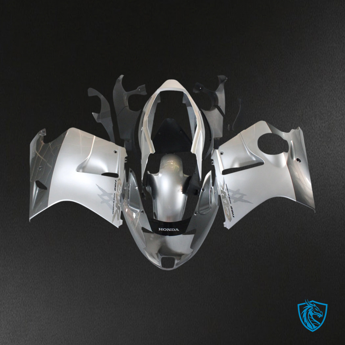 Honda CBR1100XX (1996-2007) Super Black Bird Sliver - Fairing Kit