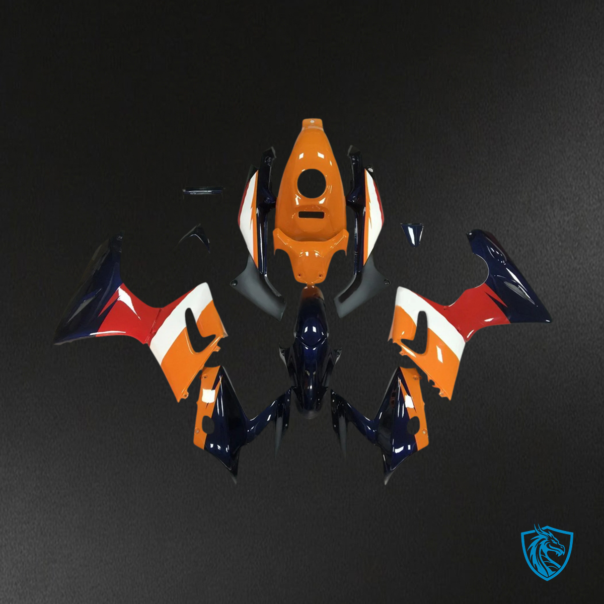 Honda CBR125R (2002-2006) Red & Orange - Fairing Kit