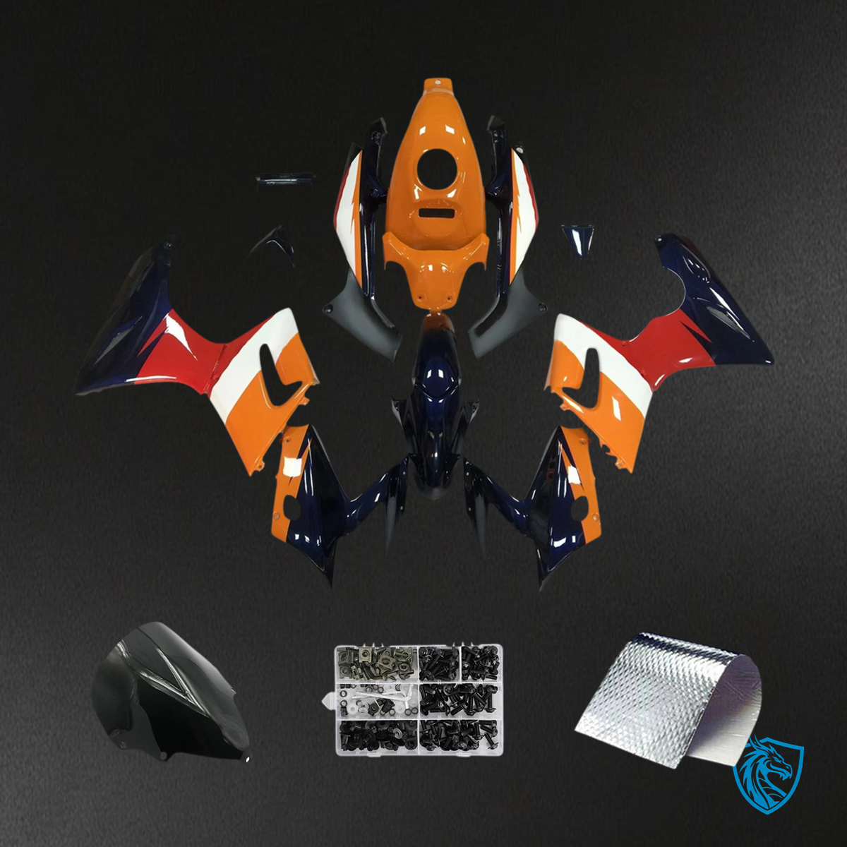 Honda CBR125R (2002-2006) Red & Orange - Fairing Kit