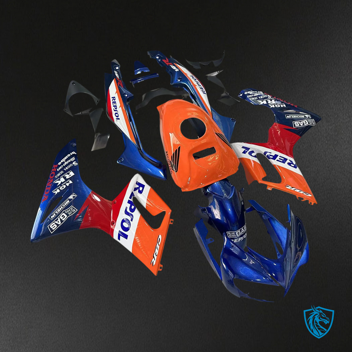 Honda CBR125R (2002-2006) Red & Orange Repjol - Fairing Kit