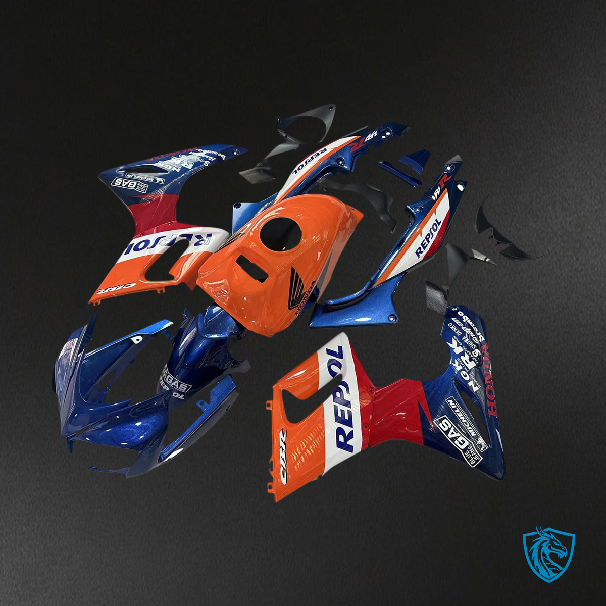 Honda CBR125R (2002-2006) Red & Orange Repjol - Fairing Kit