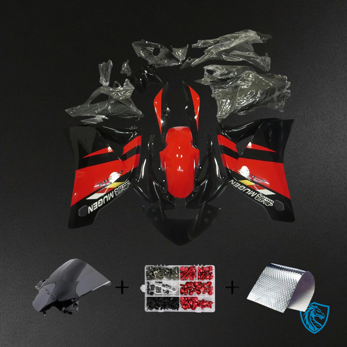 Honda CBR250R (2011-2015) Black & Red - Fairing Kit