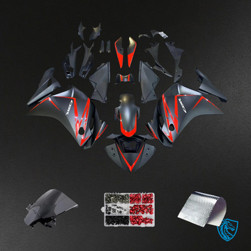 Honda CBR250R (2011-2015) Black with Red Stripe - Fairing Kit