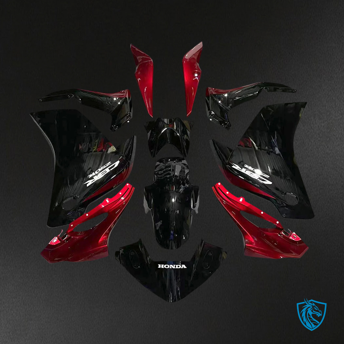 Honda CBR250R (2011-2015) Black & Red - Fairing Kit