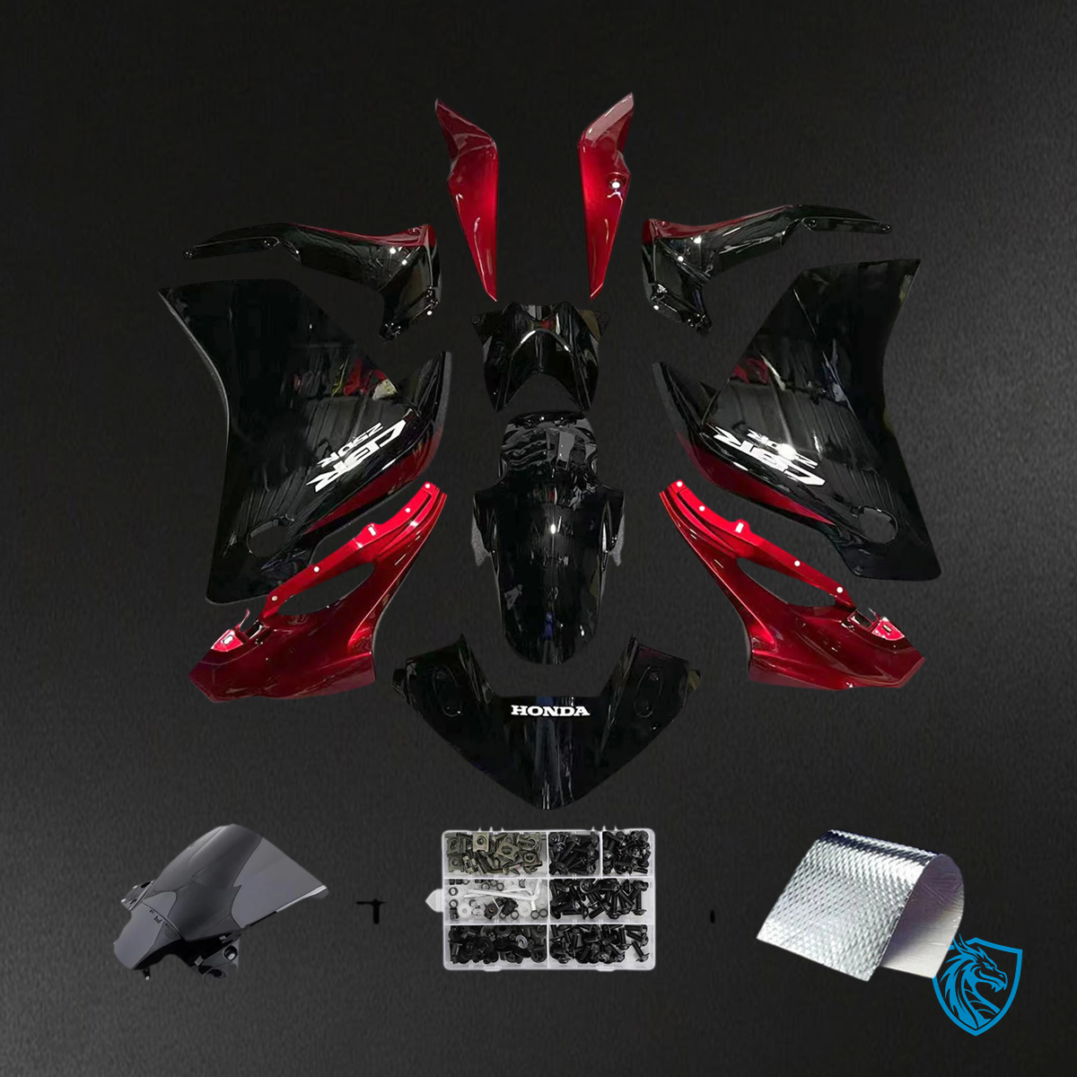 Honda CBR250R (2011-2015) Black & Red - Fairing Kit