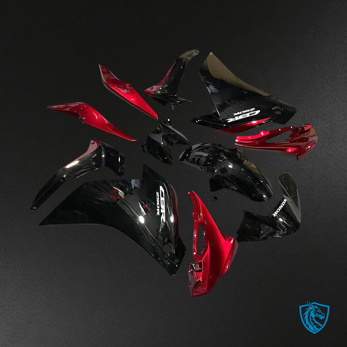 Honda CBR250R (2011-2015) Black & Red - Fairing Kit