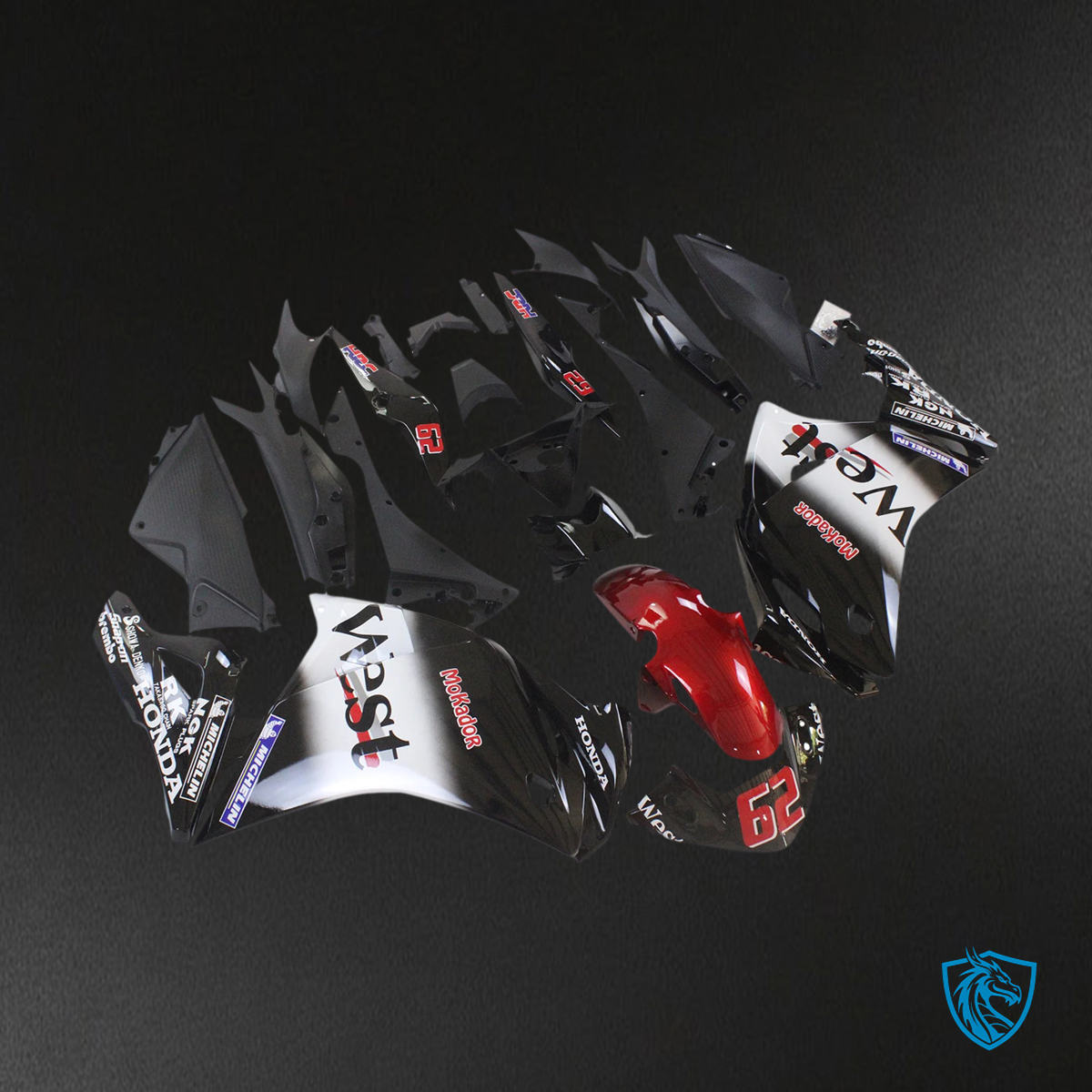 Honda CBR250R (2011-2015) White & Black - Fairing Kit