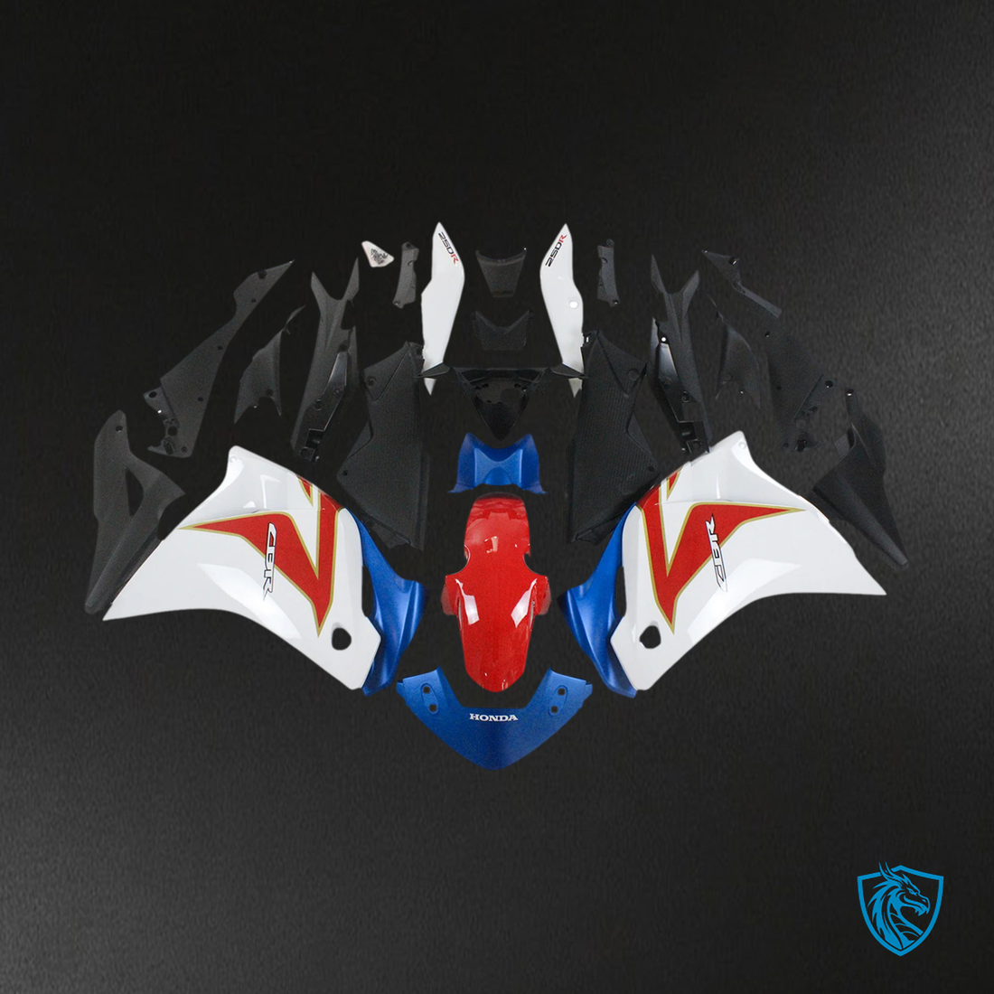 Honda CBR250R (2011-2015) White & Blue - Fairing Kit