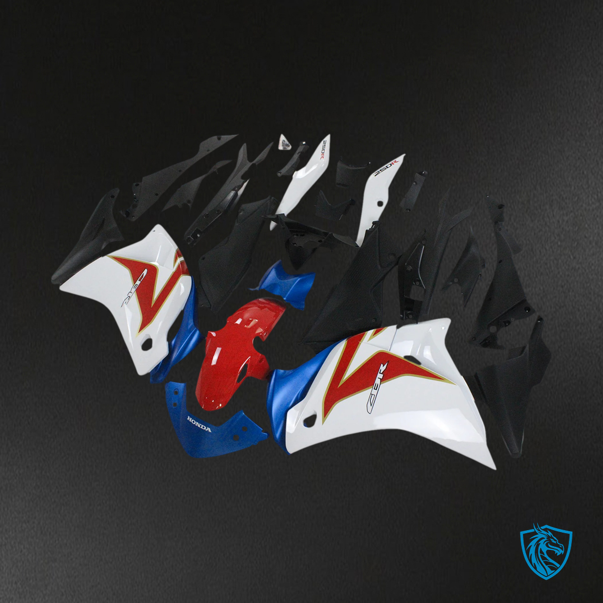 Honda CBR250R (2011-2015) White & Blue - Fairing Kit